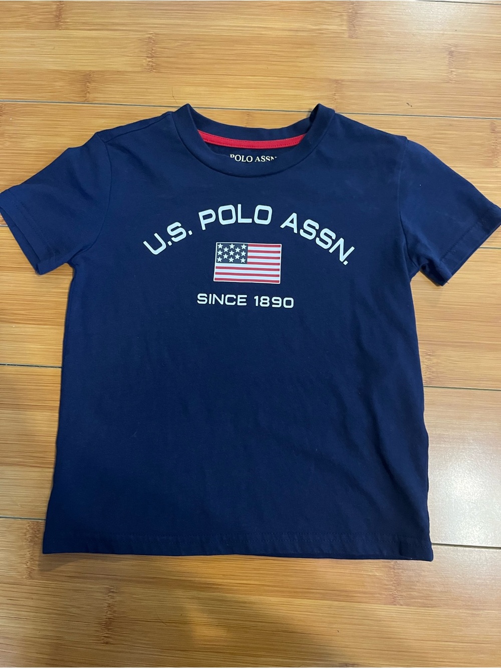 U.S. Polo Assn. Navy Short Sleeve Tee with Flag Graphic